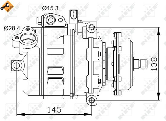 NRF 32148 Kompressor, Klimaanlage für VW California T5 2002-2010