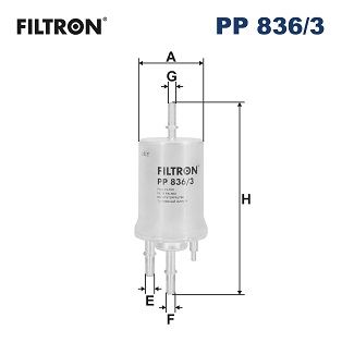 Kraftstofffilter Filtron Pp836/3 für Audi Skoda VW A3 + Cabrio + 98->