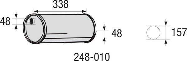 Mittelschalldämpfer, Universal Bosal 248-010