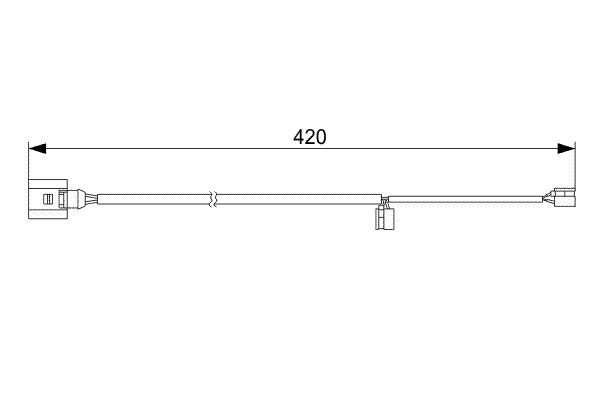 Bosch 1987473012 Warnkontakt, Bremsbelagverschleiß Vorne für Audi Q7