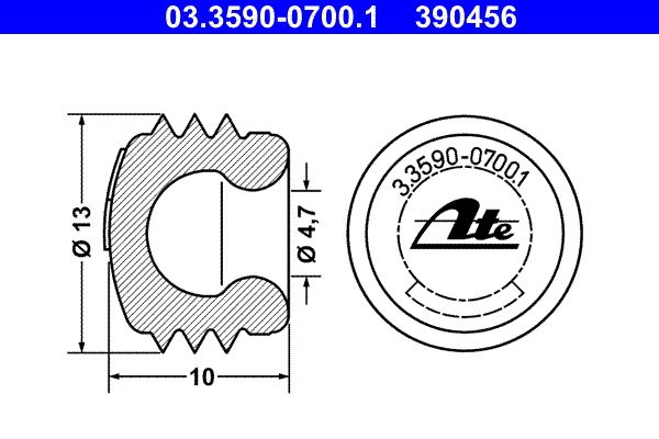 ATE 03.3590-0700.1 Verschluss Schutzkappe