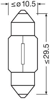 Ams-Osram 6438 Glühlampe, Innenraumleuchte