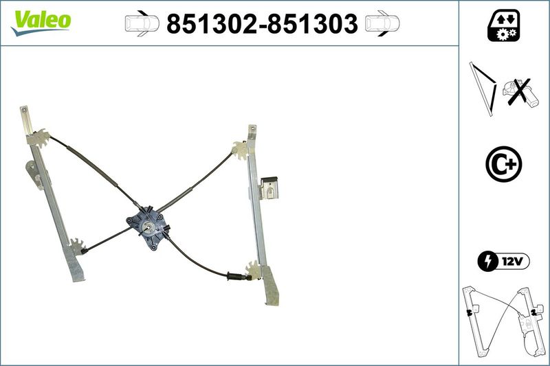 Valeo 851302 Fensterheber Vorne Links für VW Scirocco III 2008-2017