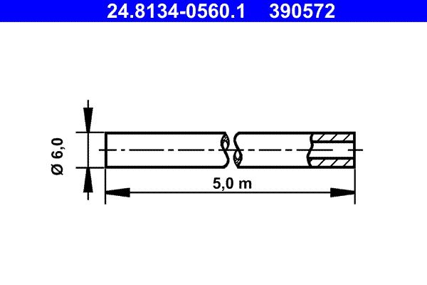 ATE 24.8134-0560.1 Bremsleitung