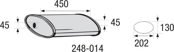 Bosal 248-014 Mittelschalldämpfer, Universal