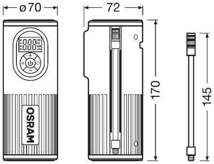 Druckluftreifenprüfer/-Füller Osram Otir2000
