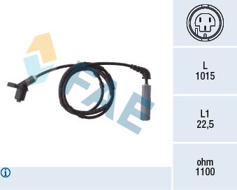 FAE 78019 Sensor, Raddrehzahl Hinten für BMW E46 1997-2002
