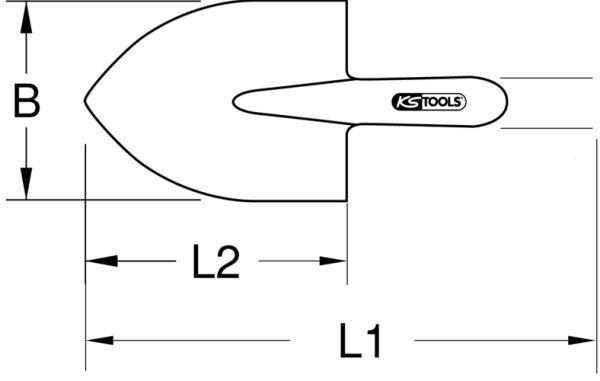 KS Tools 963.9636 Schaufel
