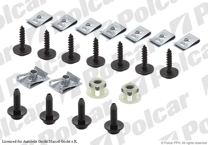 Unterfahrschutz Einbausatz Clip Clips Schrauben Set für Fiat 2000->