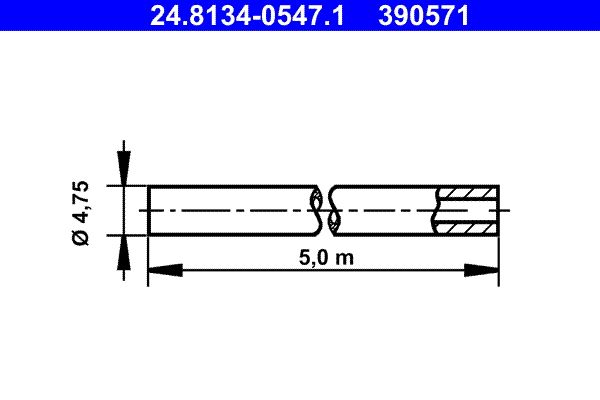 ATE 24.8134-0547.1 Bremsleitung