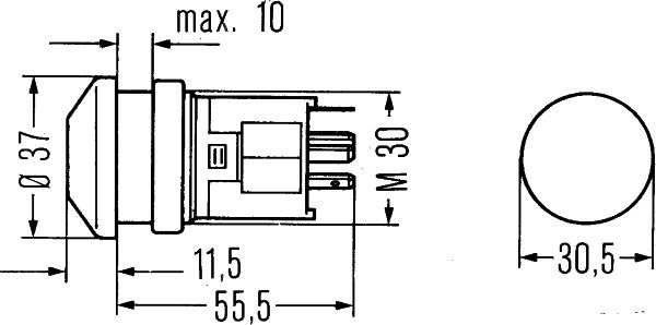 Hella 6Hf003916-031 Warnblinkschalter