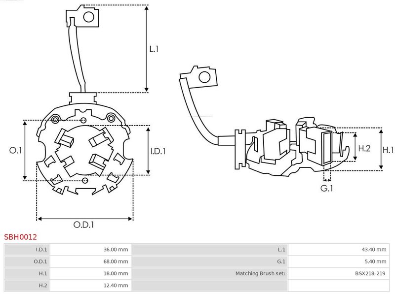 Halter, Kohlebürsten für BF5A11082A 90444710 7078094