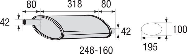 Bosal 248-160 Mittelschalldämpfer, Universal