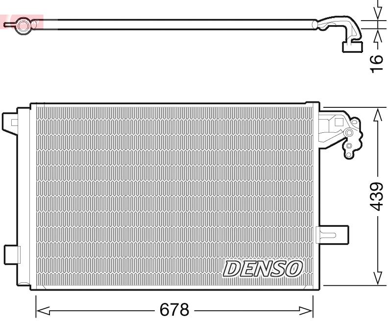Denso Dcn32063 Kondensator, Klimaanlage für VW Multivan T5 2003-2015