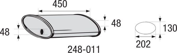 Bosal 248-011 Mittelschalldämpfer, Universal