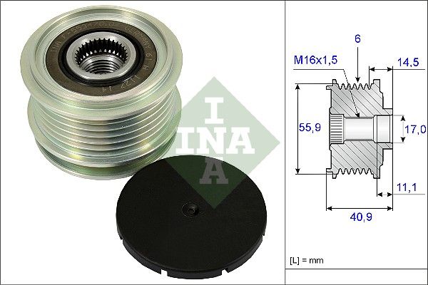 Generatorfreilauf für 38522321F AUDI DODGE FORD JEEP MITSUBISHI 95->