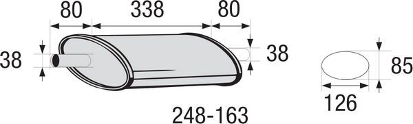 Bosal 248-163 Mittelschalldämpfer, Universal