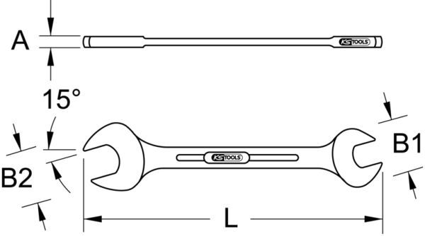 Doppel-Gabelschlüssel KS Tools 964.2204