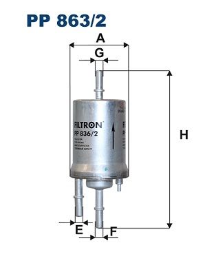 Filtron Pp836/2 Kraftstofffilter für Audi A1 A3 Cabrio TT 2003->