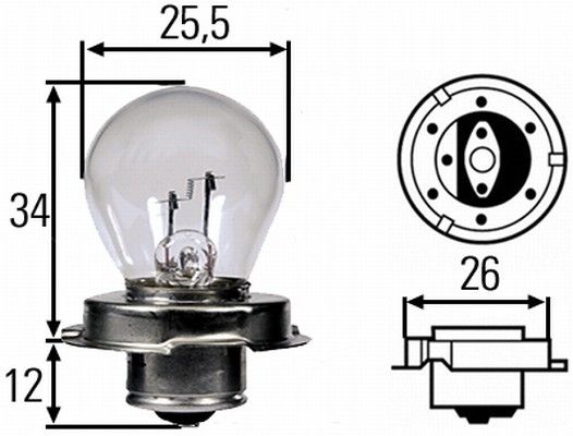 Hella 8Ga008899-061 Glühlampe, Hauptscheinwerfer