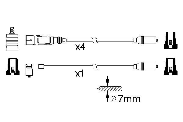 Bosch 0986356339 Zündleitungssatz für Audi 100 C3 Avant 1984-2001