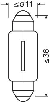 Ams-Osram 6418-2Bl Glühlampe, Kennzeichenleuchte