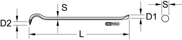 KS Tools 156.0593 Nageleisen