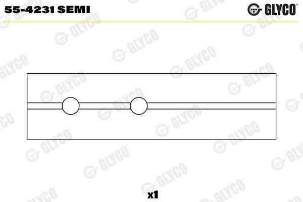 Glyco 55-4231Semi Lagerbuchse, Pleuel für Fiat 1000 400 500 1958-1977