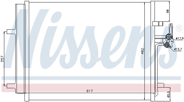 Nissens 940043 Kondensator, Klimaanlage für Ford Galaxy II MK 2006->