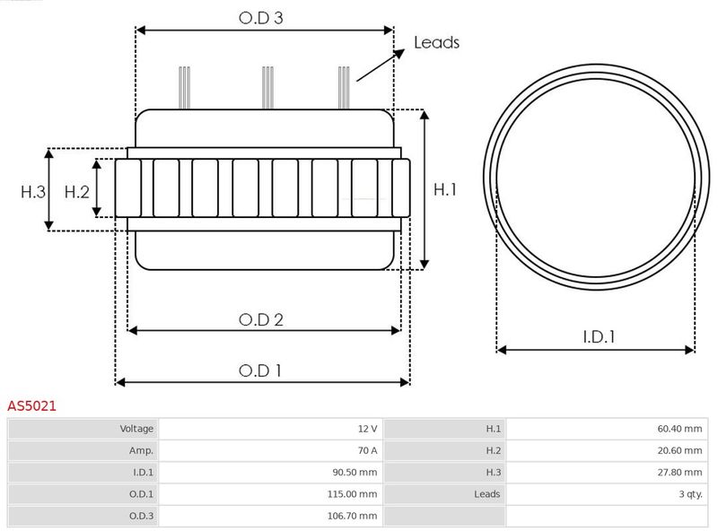 As-Pl As5021 Stator, Generator