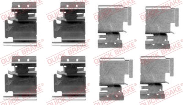 Quick Brake 109-1298 Zubehörsatz, Scheibenbremsbelag für Audi 2004->