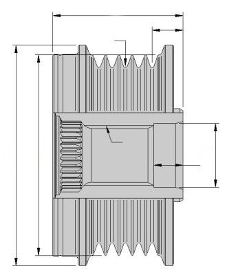 Generatorfreilauf Hella 9Xu358038-941 für Honda Fr-V + Cr-V II 04-15