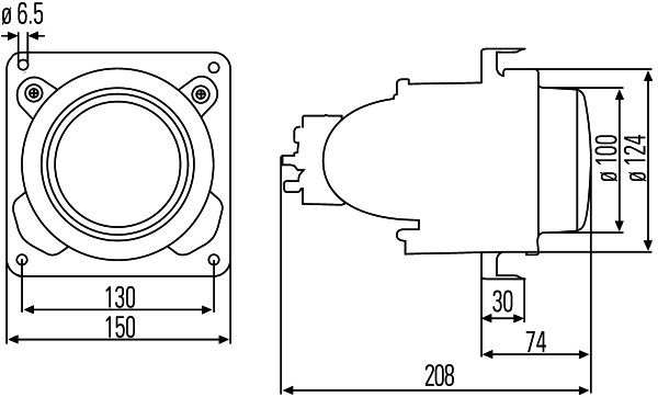 Hella 1Kl007834-027 Scheinwerfereinsatz, Fernscheinwerfer Links oder