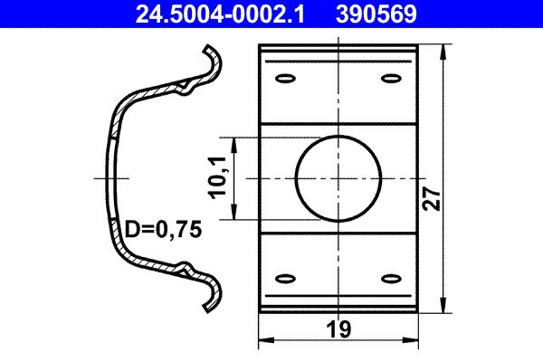 Halter, Bremsschlauch für 0004280373 0515517 186635566300