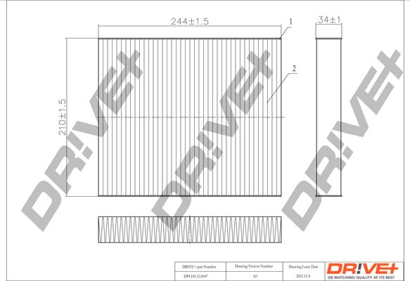 Dr!Ve+ Dp1110.12.0047 Dr!Ve+ Filter, Innenraumluft für Ford 2003-2015