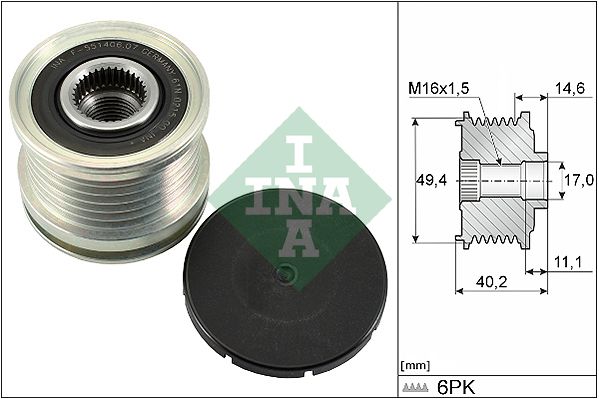 Schaeffler INA 535012410 Generatorfreilauf für Audi A1 A3 2001->
