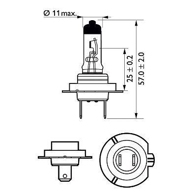 Glühlampe, Fernscheinwerfer Philips 12972Vpc2