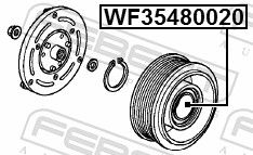 Febest Lager, Kompressorwelle für Honda Cr-V III RE 2007-2011