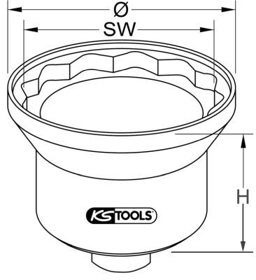 KS Tools 460.4235 Achsmutterschlüssel